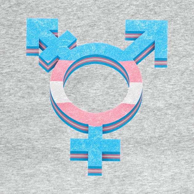 Transgender symbol in flag colors of LGBTQ Pride by Visualisworld